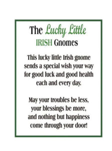 14607 Lucky Little Irish Gnome Charm w/Card
