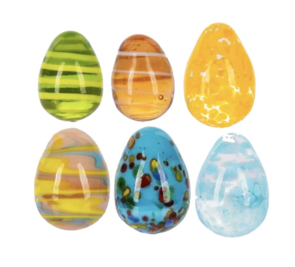 15500SP Oh Happy Day! Speckled Glass Egg Charm w/Card