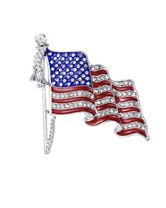 15093 American Flag Pin, Silver