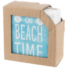 Load image into Gallery viewer, 15495 Beach Text Coasters, Set of 4
