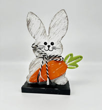 Load image into Gallery viewer, 15534 Painted Wood Rabbit w/Carrot-Lg

