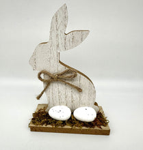 Load image into Gallery viewer, 15502 Wood Bunny w/Speckled Eggs-Standing Left
