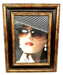 6524 Joely Picture Frame, Black and Gold, 5" x 7"