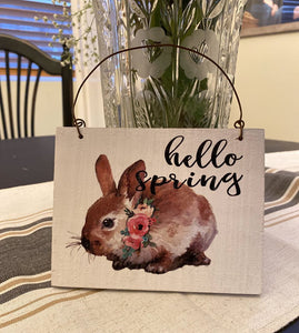 Spring Bunny Sign