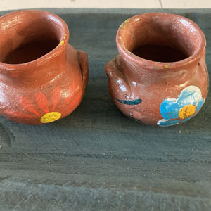 Mexican clay pots miniature