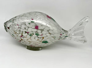 Glass Fish with Sand and Seashell Treasures