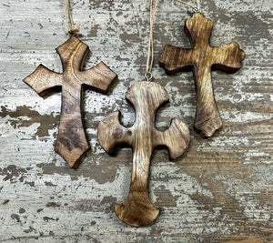 13744 Cross Ornament, Wood (each sold seperately)