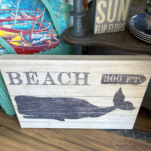 Beach Whale Art Piece