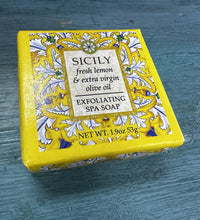 Load image into Gallery viewer, 7125 Sicily Lemon &amp; Olive Oil Spa Soap Square
