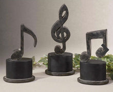Load image into Gallery viewer, 13772 Music Notes Decor-Set of 3 #19280
