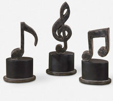 Load image into Gallery viewer, 13772 Music Notes Decor-Set of 3 #19280
