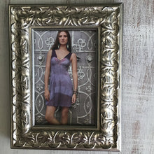 Load image into Gallery viewer, 8639 Silver Carved Wood Frame
