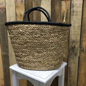 Bay Sky Straw Bag with Tassel Front
