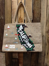 Load image into Gallery viewer, CA Burlap Tote
