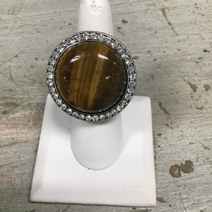 11931 Brown Stone Stretch Ring