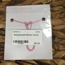 Load image into Gallery viewer, String Bracelet Breast Cancer
