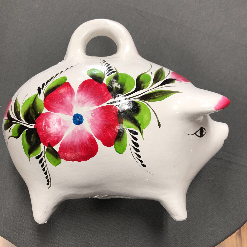 Small Piggy Bank - Plaster - Approx 8 in L