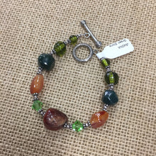 Load image into Gallery viewer, Green Stone sterling Bracelet
