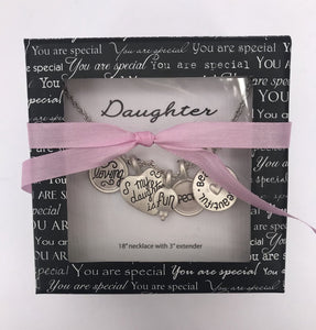 12816 "Daughter" Charm Necklace