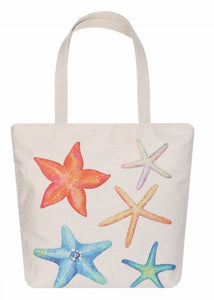 13972 Starfish Canvas Bag w/Zipper