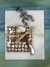 Load image into Gallery viewer, 9336 Shellfish Marble Board w/Spreader and Napkins
