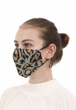 Load image into Gallery viewer, 14084-Gold/Silver Leopard Sequin Mask
