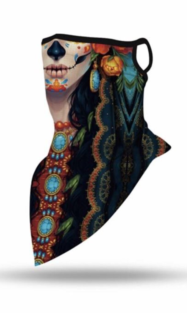 14090-Dia De Lis Muertos Triangle Mask