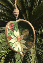 Load image into Gallery viewer, 14167 Poinsettia Heart Ornament, Wood, 5x7&quot;
