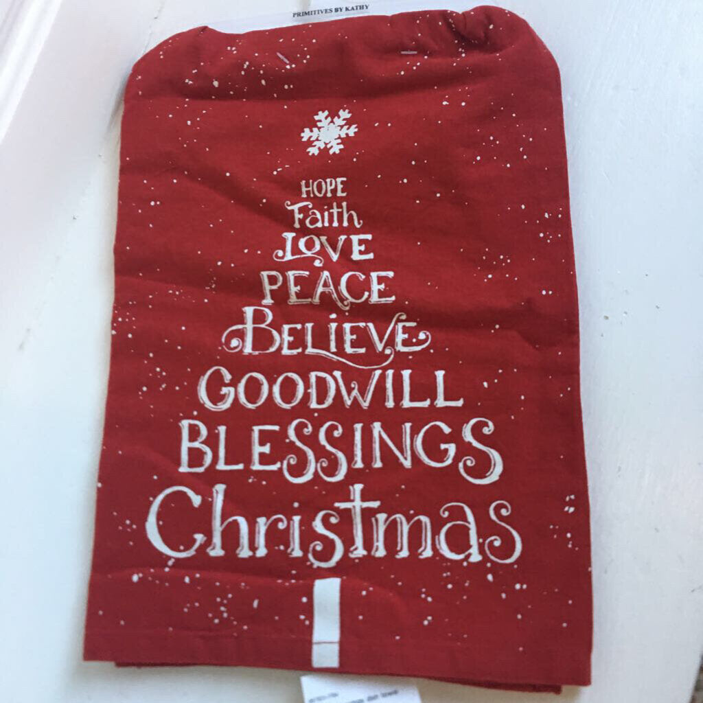 Peace Blessings dish towel
