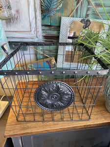 Wire Basket With Medallian